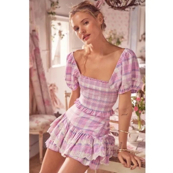 **SOLD** LOVESHACKFANCY Como Skirt NWD - Lavender/Pink - Size 8 - Picture 2 of 16